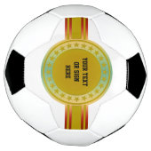 Button / Banner - Sterne goldfarben + Ihre Ideen Fußball (Gedreht)