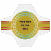 Button / Banner - Sterne goldfarben + Ihre Ideen Fußball (Flach)