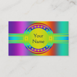 Button Banner Sterne - neonfarben + deine Ideen Visitenkarte