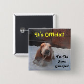 Button Basset Hound Snow Sweeper (Vorne & Hinten)