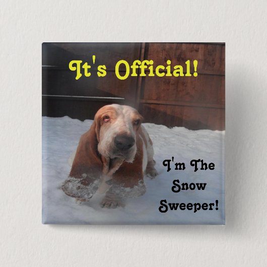 Button Basset Hound Snow Sweeper (Vorderseite)