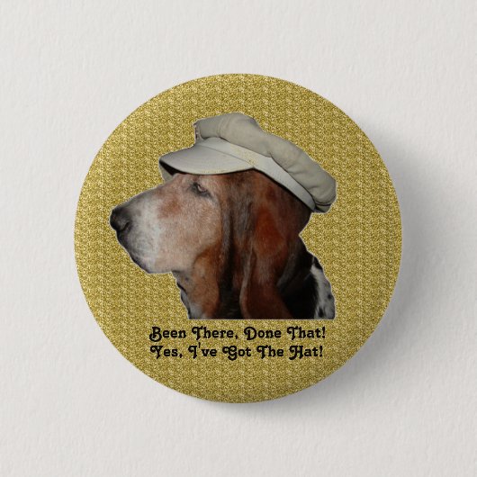 Button Basset Hound war da, getan, dass (Vorderseite)