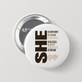 Button-Black History Month Knopfsatz Button (Vorne & Hinten)
