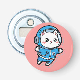 Button Bottle Opener Cute Astronaut Cat Kawaii  Flaschenöffner