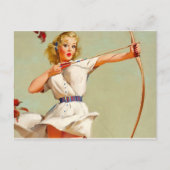 Button Bow und Arrow Postkarte (Vorderseite)