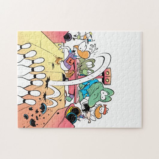 Button-Bowling des Sumpf-zehn Puzzle (Horizontal)