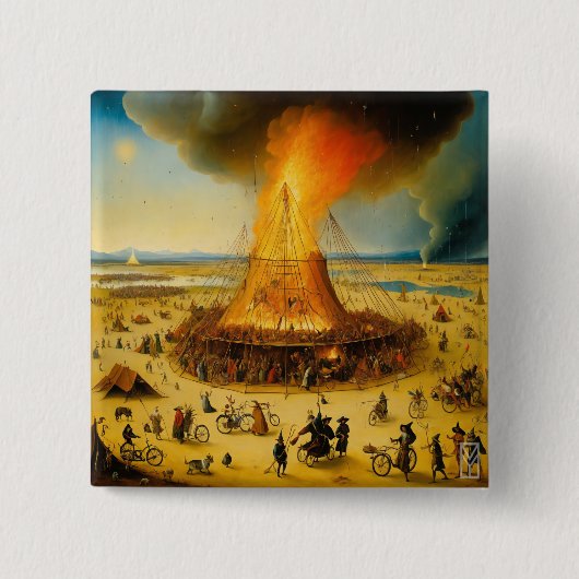 Button Burning Man in Boschian Vision (Vorderseite)