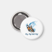 Button Butterfly Magnet (Vorderseite/Rückseite)