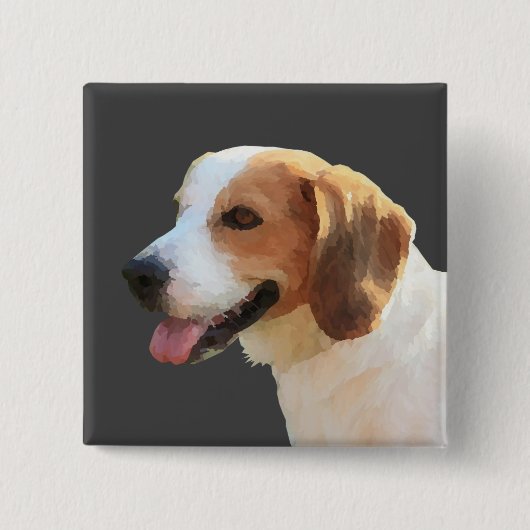 Button--Button Happy Beagle Button (Vorderseite)