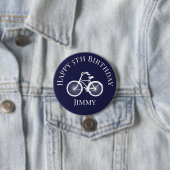 Button Button Happy xth Birthday Boy Bicycle Blue (Beispiel)