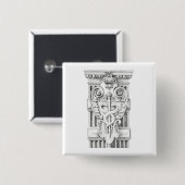 BUTTON CADUCEUS Square (Vorne & Hinten)