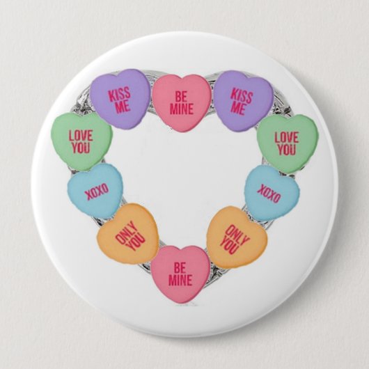 Button Candy Liebe Hearts (Vorderseite)