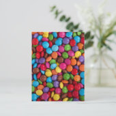 Button Candy Postkarte (Stehend Vorderseite)