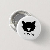 Button Cat miauen | Round Button (Vorne & Hinten)