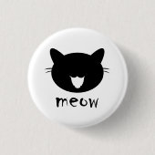 Button Cat miauen | Round Button (Vorderseite)