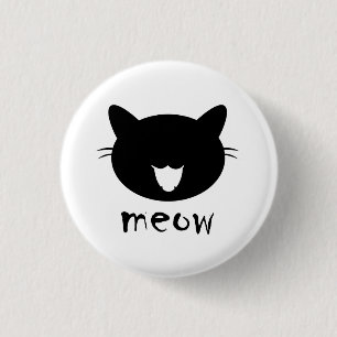 Button Cat miauen   Round Button