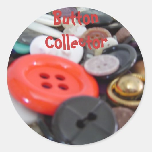 Button-Collector Runder Aufkleber (Vorderseite)