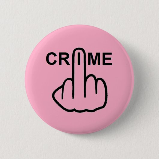 Button Crime Gedreht (Vorderseite)