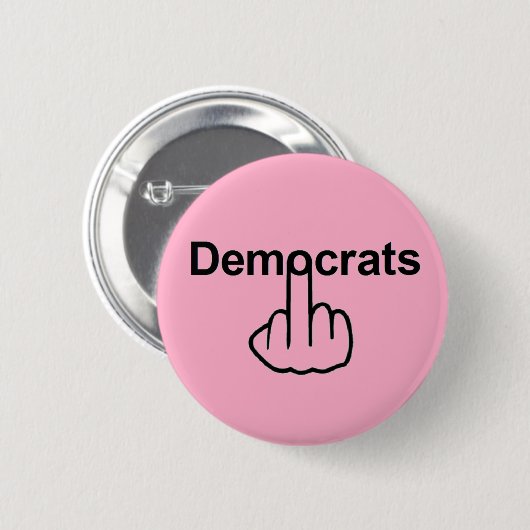 Button-Demokraten Drehte Button (Vorne & Hinten)