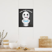 Button den Kack auf der Toilette Emoji Game Poster (Küche)