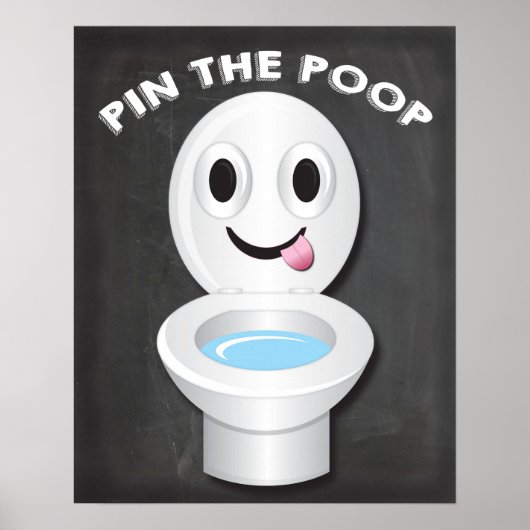 Button den Kack auf der Toilette Emoji Game Poster (Vorne)