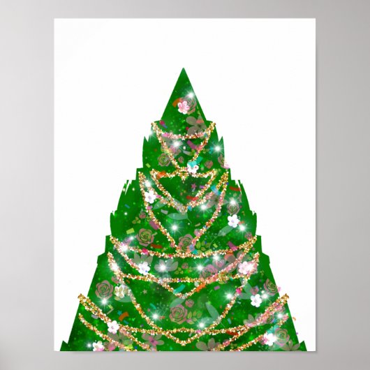 Button den Stern auf dem Baum Poster (Vorne)