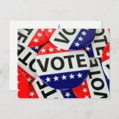 Button der Abstimmung Postkarte (Vorne/Hinten)