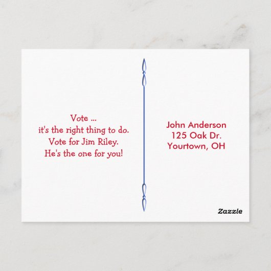 Button der Abstimmung Postkarte (Rückseite)