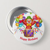 Button der Birthday Clown Button (Vorne & Hinten)