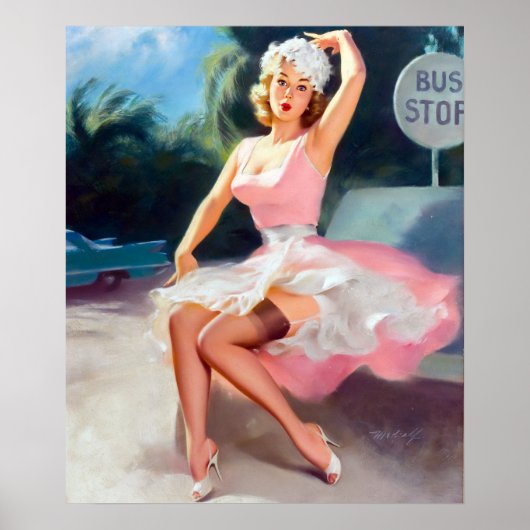 Button der Bushaltestelle Poster (Vorne)