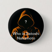 Button, der den Schöpfer von Bitcoin darstellt. Button (Vorderseite)