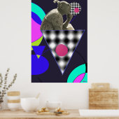 Button der Eiscreme in der Gesellschaft Poster (Küche)