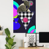 Button der Eiscreme in der Gesellschaft Poster (Heimbüro)