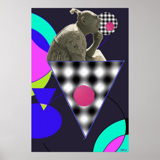 Button der Eiscreme in der Gesellschaft Poster (Vorne)