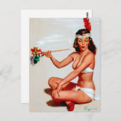 Button der Friedenstruppe Postkarte (Vorne/Hinten)