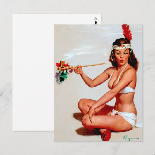 Button der Friedenstruppe Postkarte (Vorne/Hinten)