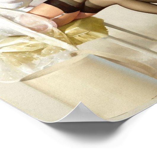 Button der Haarfarbe nach oben Poster (Ecke)