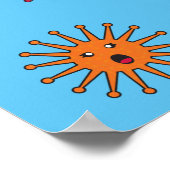 Button der Nadel auf der COVID Poster (Ecke)