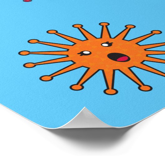 Button der Nadel auf der COVID Poster (Ecke)