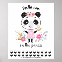 Button der Nase auf dem Panda Geburtstagsparty Gam