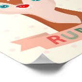 Button der Nase auf Rudolph Party Game Poster (Ecke)