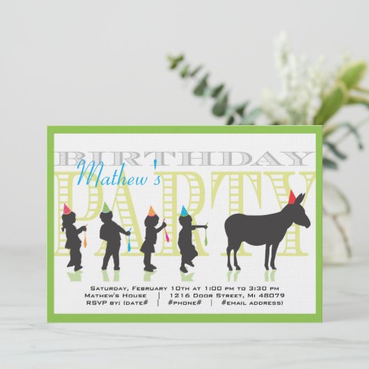 Button der Schwanz auf der Einladung (Stehend Vorderseite)