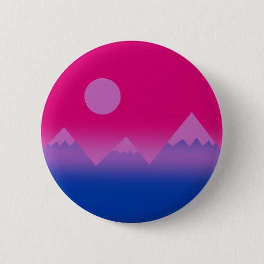 Button der subtilen Bisexuellen Flag Mountain Scen (Vorderseite)