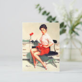 Button der Tintenhalterung nach oben Postkarte (Stehend Vorderseite)