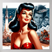 Button der Vintagen Science Fiction Poster (Vorne)
