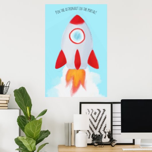 Button des Astronauten im Portal Poster (Heimbüro)