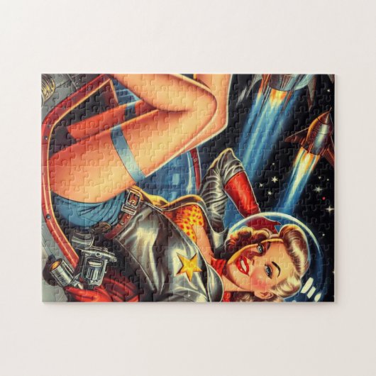 Button des Astronauten Puzzle (Horizontal)