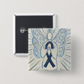 Button des Blauen und Schwarzen Band (Vorne & Hinten)