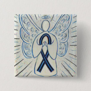 Button des Blauen und Schwarzen Band