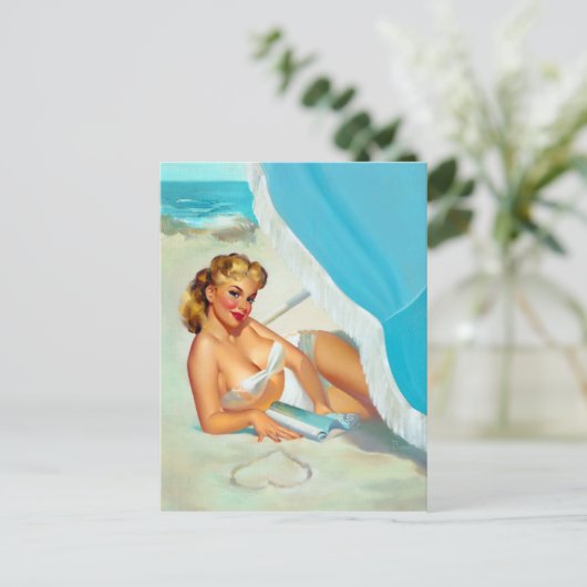 Button des Herzens Postkarte (Stehend Vorderseite)